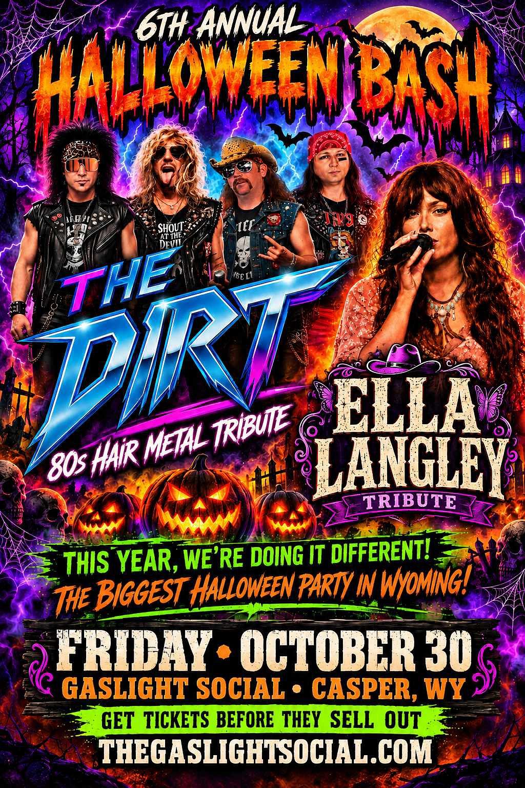 The Dirt - 80s Halloween Bash official event poster