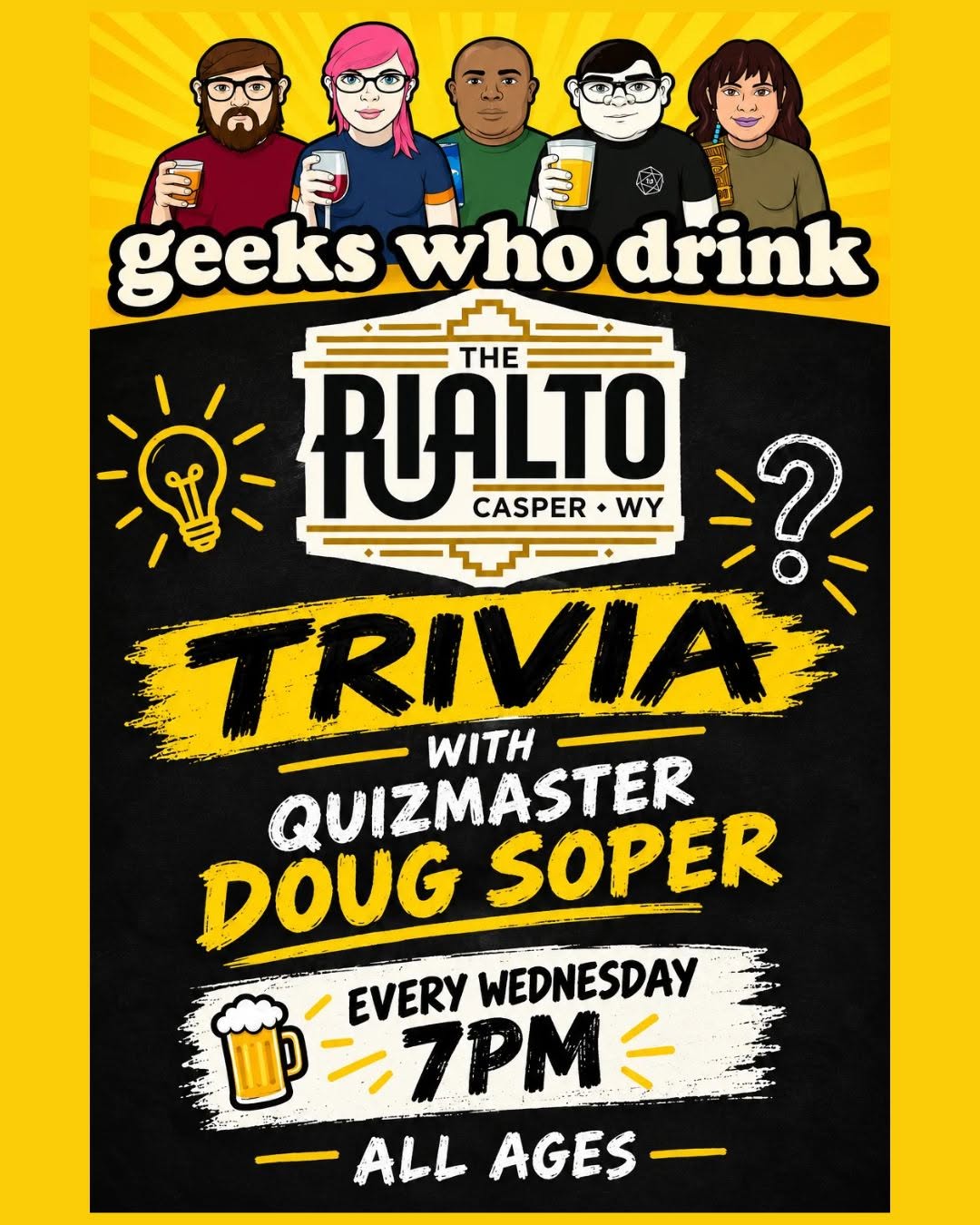 Geeks Who Drink Trivia official event poster