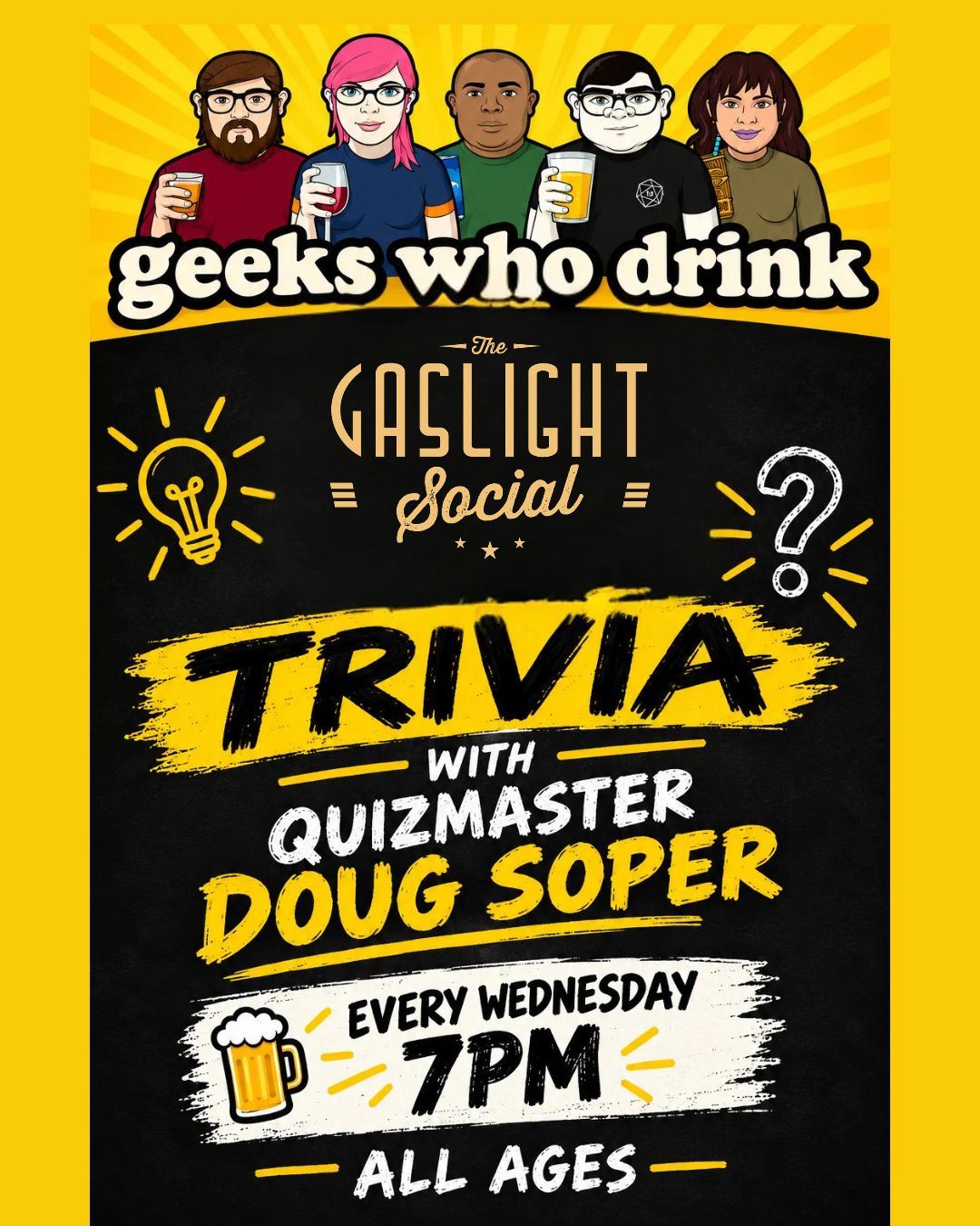 Geeks Who Drink Trivia official event poster