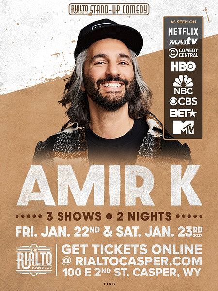 Amir K - Stand Up Comedy (Friday) official event poster