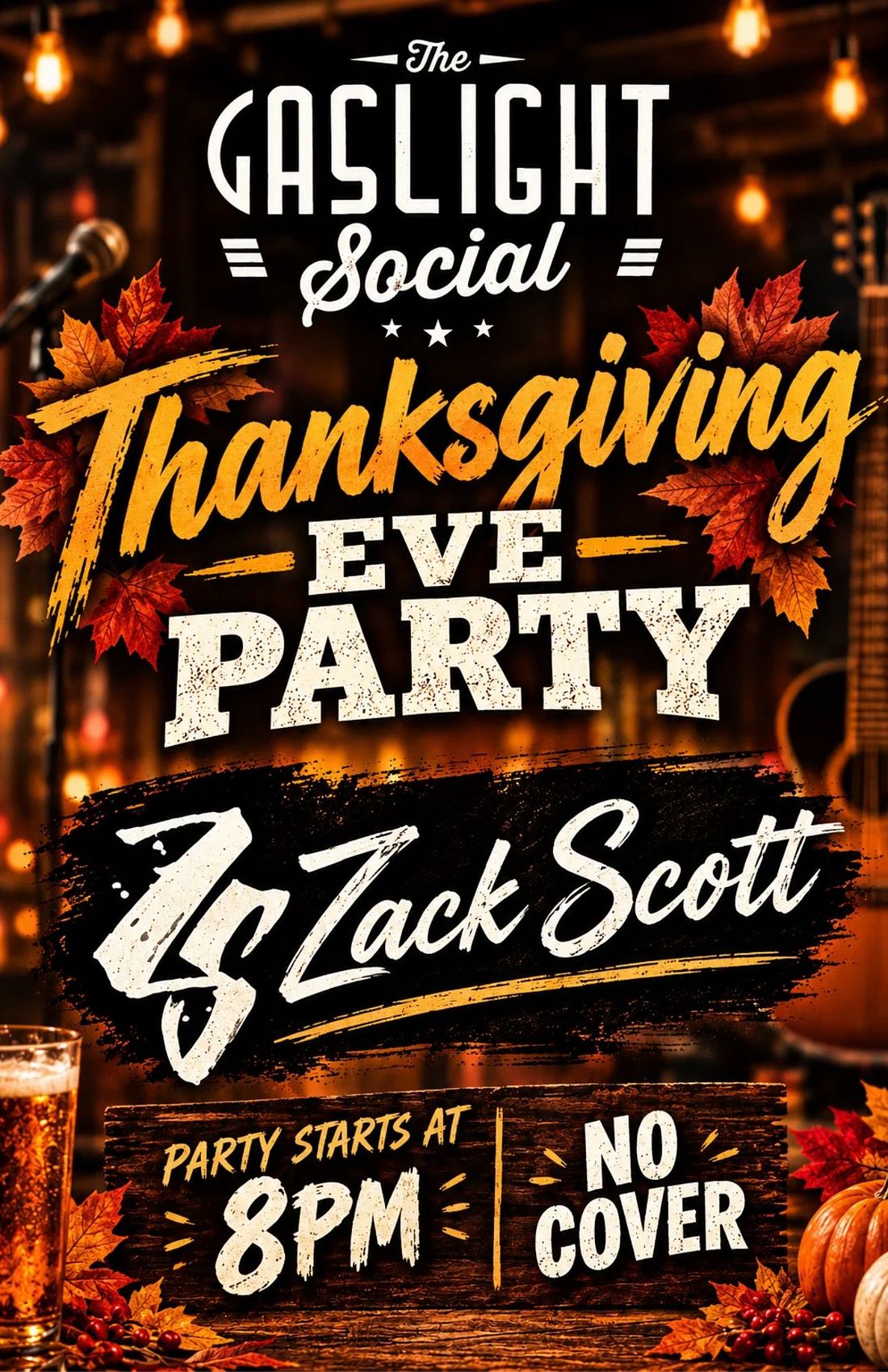 Thanksgiving Eve Party official event poster