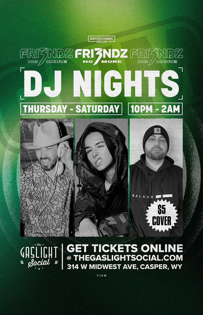 "Fri3nds No More" DJ Night official event poster