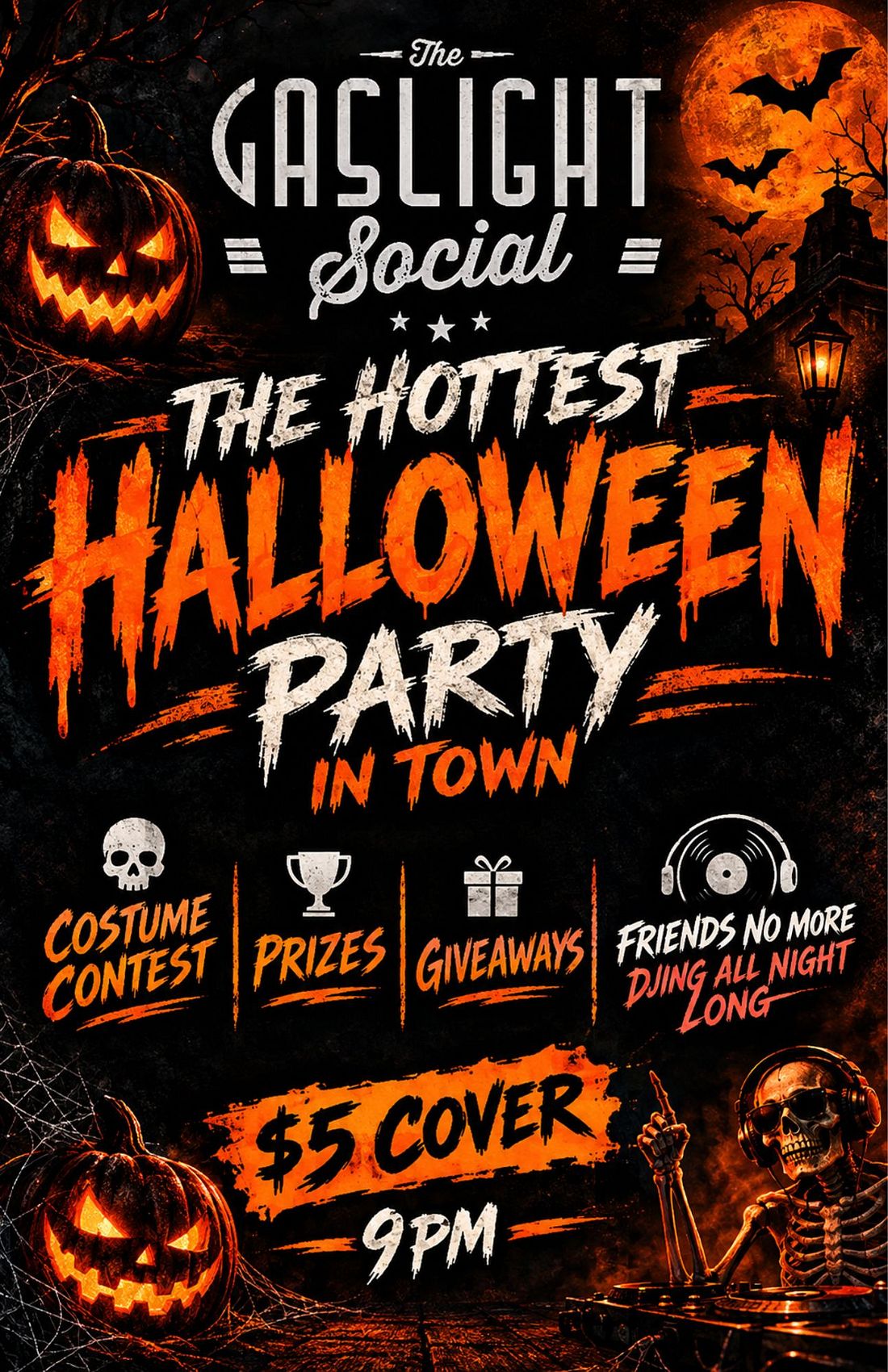 Halloween Party // Friends No More official event poster