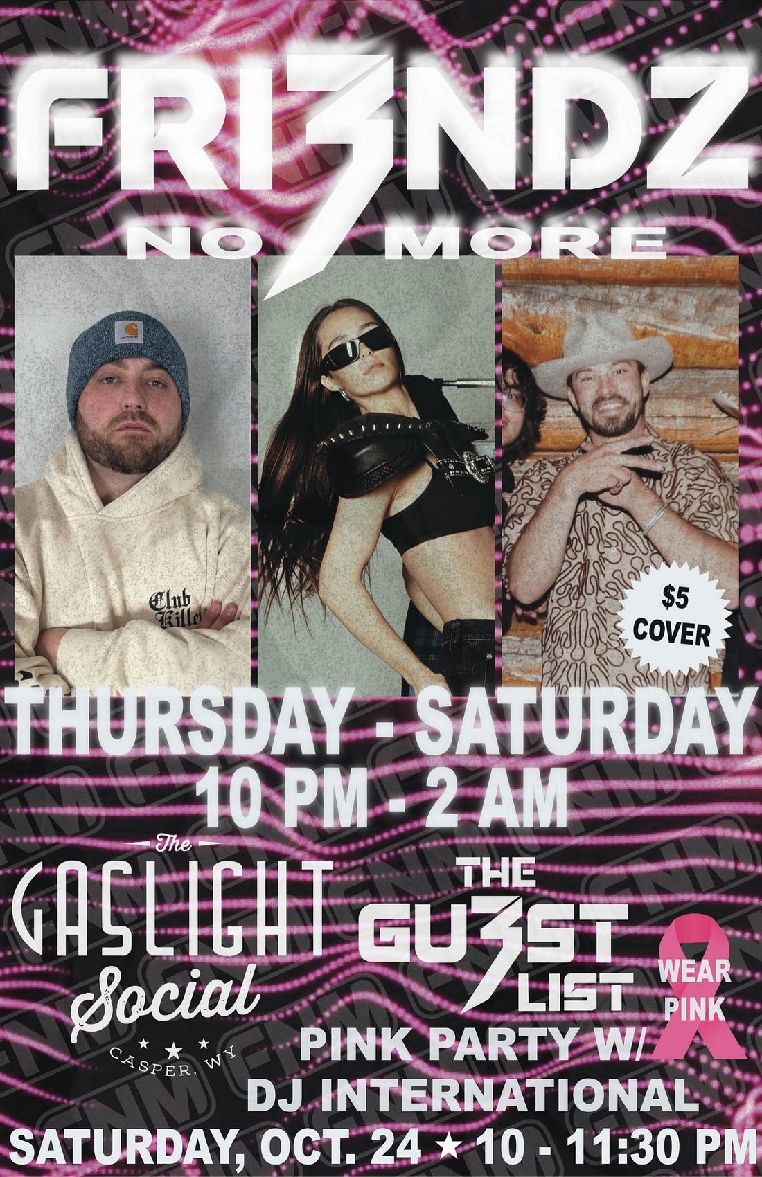 "Fri3nds No More" DJ Night official event poster