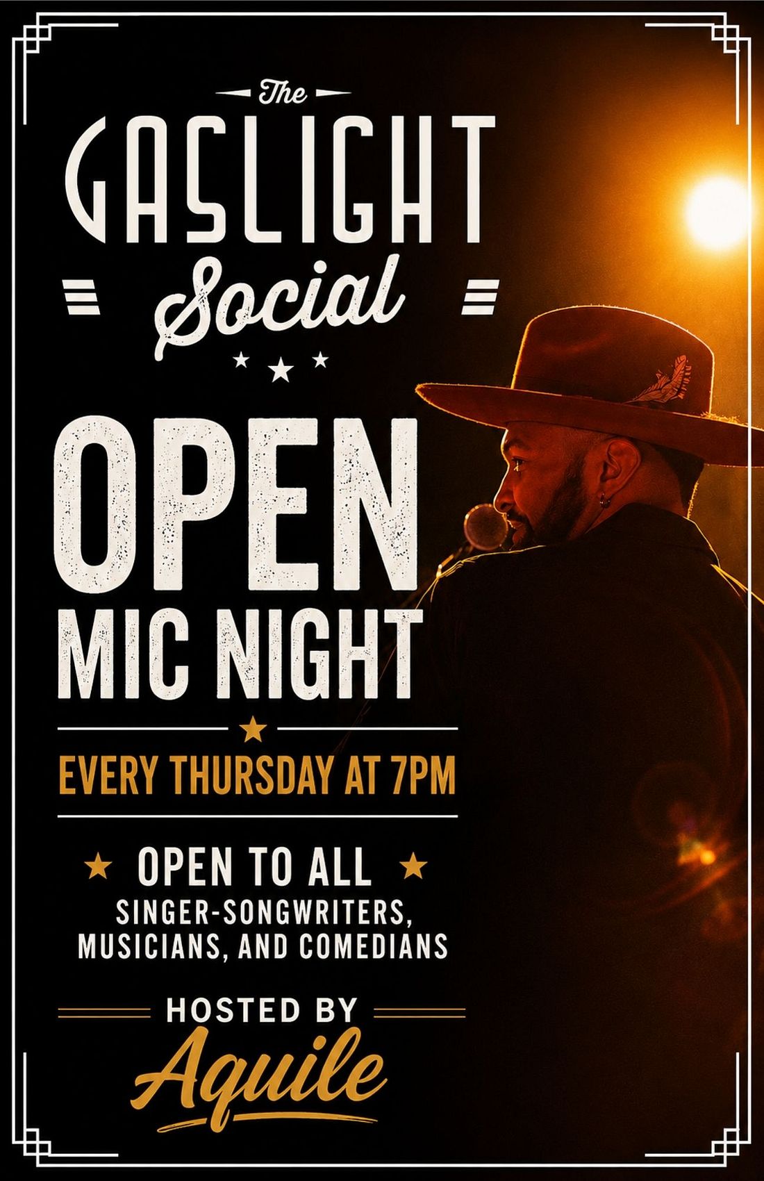 Open Mic Night official event poster